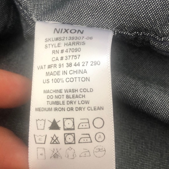 NWOT NIXON Casual Button Down Shirt Sz XXL - Picture 5 of 5